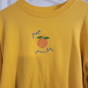 Yellow 'Just Peachy' Sweatshirt